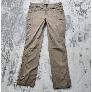 Tribal Pants Womens 10 Brown Mid Rise Straight Leg Stretch Cotton Preppy Casual